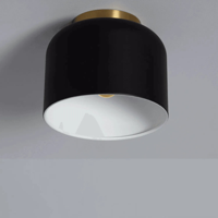 Plafondlamp zwart of wit & goud rond 'Koloman' E27 fitting design lamp 200mm Plafondlamp zwart of wit & goud rond 'Koloman' E27 fitting design lamp 200mm