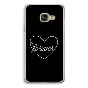 Forever heart black: Samsung A3 (2017) Transparant Hoesje