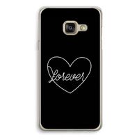Forever heart black: Samsung A3 (2017) Transparant Hoesje