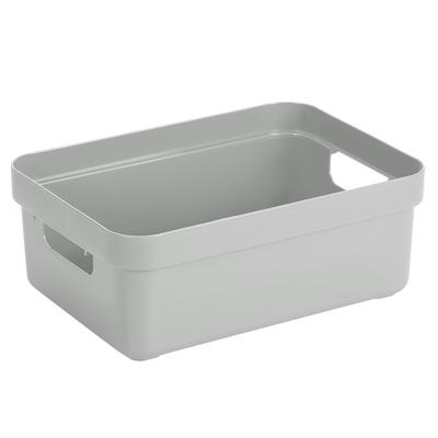 Sunware Opbergbox - kunststof - lichtgrijs - 9 liter - Opbergbakken - Opbergmanden
