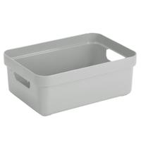 Sunware Opbergbox - kunststof - lichtgrijs - 9 liter - Opbergbakken - Opbergmanden