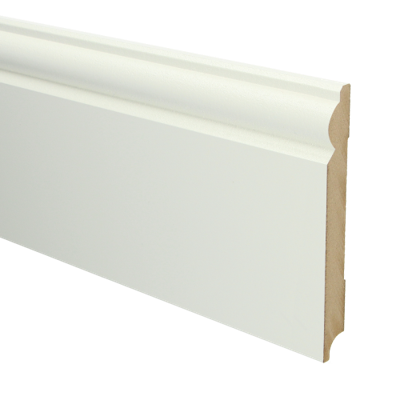MDF Barok plint 150x18 voorgelakt RAL9010 - lengte 240cm