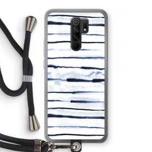 Ink Stripes: Xiaomi Redmi 9 Transparant Hoesje met koord
