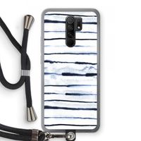 Ink Stripes: Xiaomi Redmi 9 Transparant Hoesje met koord