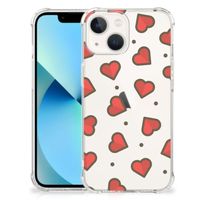 iPhone 13 mini Doorzichtige Silicone Hoesje Hearts