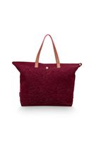 Pip Studio Tote Bag Velvet Quiltey Days Rood