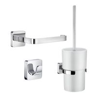 Complete Toiletborstelset Smedbo Smart Pack Ice Messing Chroom Smedbo