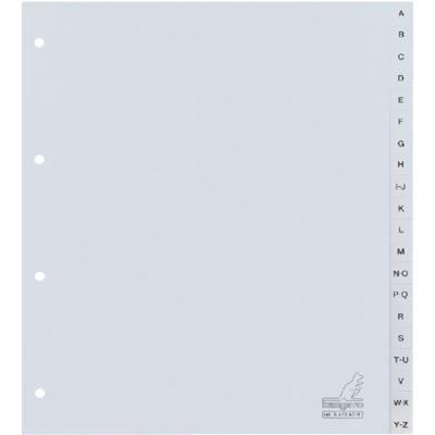 Tabbladen Kangaro A4 4-gaats 20-delig A-Z breed PP grijs | 10 stuks