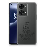 OnePlus Nord 2T | Siliconen hoesje | met naam Heart Smile