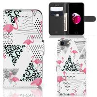 iPhone 7 | 8 | SE (2020) | SE (2022) | Telefoonhoesje | Met pasjeshouder | Flamingo Triangle