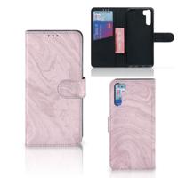 OPPO A91 | Reno3 | Bookcase | Marble Pink - Origineel Cadeau Vriendin