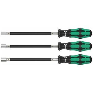 Wera slangklem-schroevendraaier, ergonomisch, buigbaar, zeskantige wegrolbescherming, greepcodering