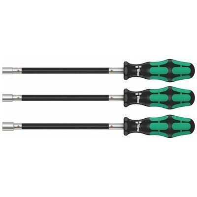 Wera slangklem-schroevendraaier, ergonomisch, buigbaar, zeskantige wegrolbescherming, greepcodering