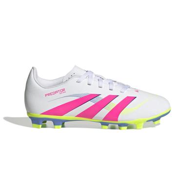 adidas Predator Club Gras / Kunstgras Voetbalschoenen (MG) Kids Wit Roze Neongeel