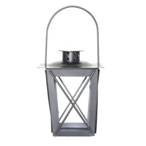 Flancy Flames Windlicht - ijzer - zilverkleurig - 16 cm - lantaarn