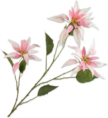 Silk-ka kunsttak poinsettia 119cm roze