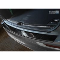 Zwart RVS Bumper beschermer passend voor Volvo XC60 II 2017- 'Ribs' AV245127 - thumbnail