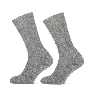 STAPP Werksokken Heren Yellow Norwegian 2-pack Grey Melange-47/50