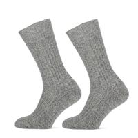STAPP Werksokken Heren Yellow Norwegian 2-pack Grey Melange-47/50