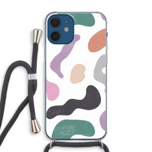 Memphis Shapes: iPhone 12 Transparant Hoesje met koord
