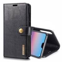 Crazy Horse textuur Flip afneembare magnetische lederen Case voor Huawei P20 Pro met houder & kaartsleuven & Wallet(Black)