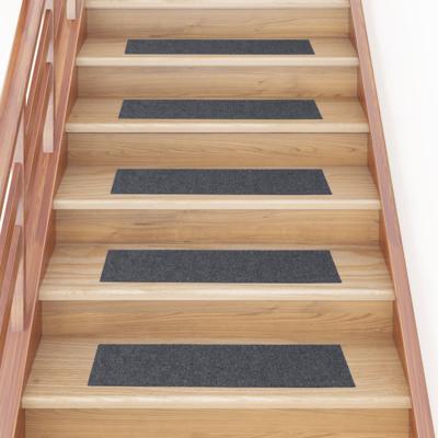 VidaXL Trapmatten zelfklevend 15 stuks 76x20 cm lichtgrijs rechthoekig