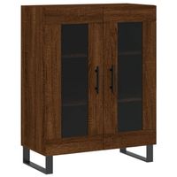 vidaXL Dressoir 69,5x34x90 cm bewerkt hout bruin eikenkleur - thumbnail