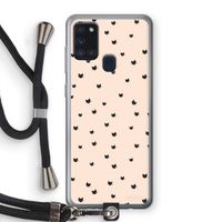 Kleine kattenkopjes: Samsung Galaxy A21s Transparant Hoesje met koord