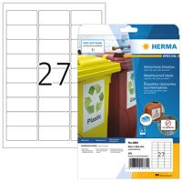 Etiket herma 4864 63.5x29.6mm polyester wit 270st