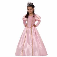 Lange roze prinsessenjurk voor meisjes 140 (10-12 jaar)  - - thumbnail