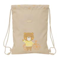 Rugtas met Koordjes Safta Osito Beige 26 x 34 x 1 cm