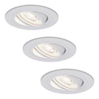 HOFTRONIC™ 3x Pittsburg LED inbouwspot - 3.8 Watt - Daglicht wit 6000K - GU10 LED module - Dimbaar - Downlight - voor binnen - Wit
