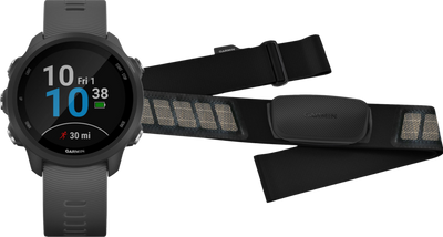 Garmin Forerunner 245 Grijs + Garmin HRM-DUAL Hartslagmeter Borstband Zwart