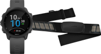 Garmin Forerunner 245 Grijs + Garmin HRM-DUAL Hartslagmeter Borstband Zwart - thumbnail