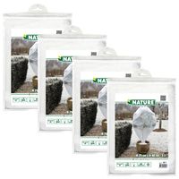 Plantenhoes - 15x stuks - H75 x D48 cm - wit - anti-vorst planten beschermhoes - thumbnail