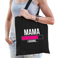 Mama loading cadeau katoenen tas zwart voor dames - Cadeau aanstaande mama   - - thumbnail