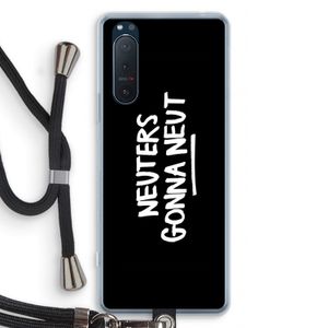 Neuters (zwart): Sony Xperia 5 II Transparant Hoesje met koord