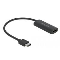 Delock 63206 HDMI / USB-micro-B / DisplayPort Adapter [1x HDMI-stekker - 1x DisplayPort bus, Micro-USB] Zwart 0.24 m
