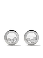 Chopard 18kt white gold Happy Diamonds Icons ear pins - Argent