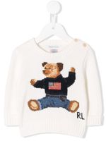 Ralph Lauren Kids pull en maille intarsia - Blanc