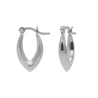Karma Oorringen Hinged Hoops Pointy Oval 12 mm Zilver Karma Oorringen Hinged Hoops Pointy Oval 12 mm Zilver