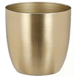 Plantenpot - goud - D13 en H12 cm - metaal - bloempot