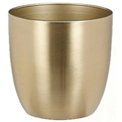 Plantenpot - goud - D13 en H12 cm - metaal - bloempot