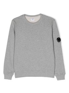 C.P. Company Kids sweat en coton à patch logo - Gris