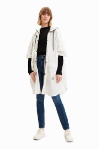 Opvouwbare regenjas met logomania - WHITE - U