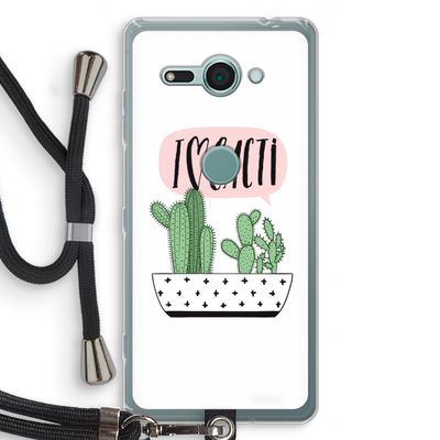 I love cacti: Sony Xperia XZ2 Compact Transparant Hoesje met koord
