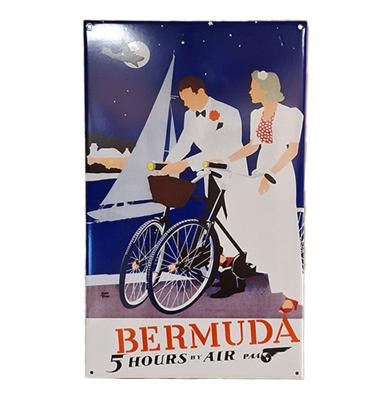 Bermuda Pan-Am Vintage Reclame Emaille Bord - 60 x 37cm