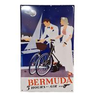 Bermuda Pan-Am Vintage Reclame Emaille Bord - 60 x 37cm Bermuda Pan-Am Vintage Reclame Emaille Bord - 60 x 37cm