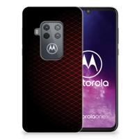 Motorola One Zoom | TPU bumper | Geruit Rood