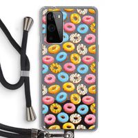 Pink donuts: OnePlus 9 Pro Transparant Hoesje met koord
